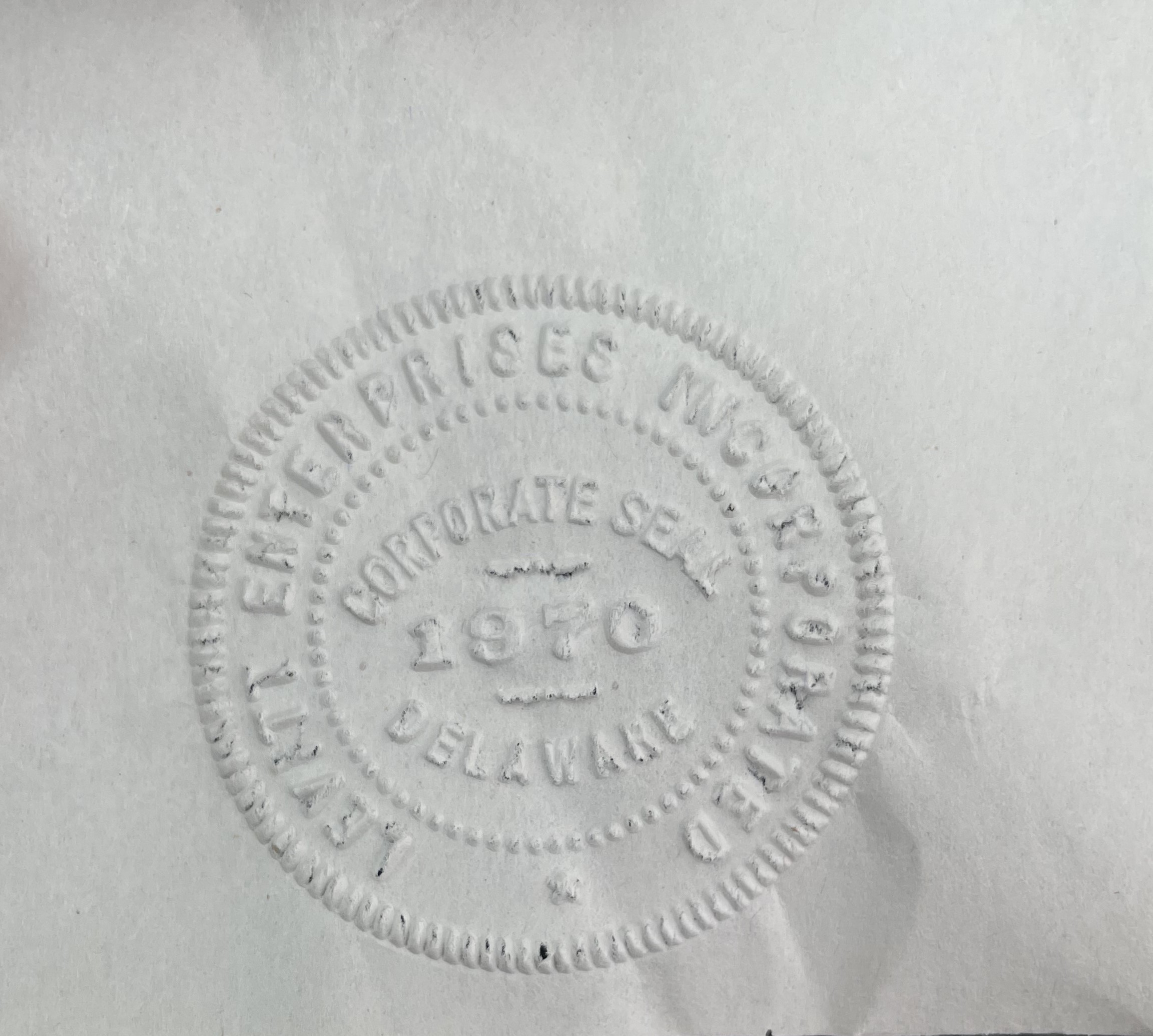 Lot # 85 – Antique cast iron embosser / wax seal stamp press (North good hope mining company 1903 & Levitt enterprises 1970) - Image 6