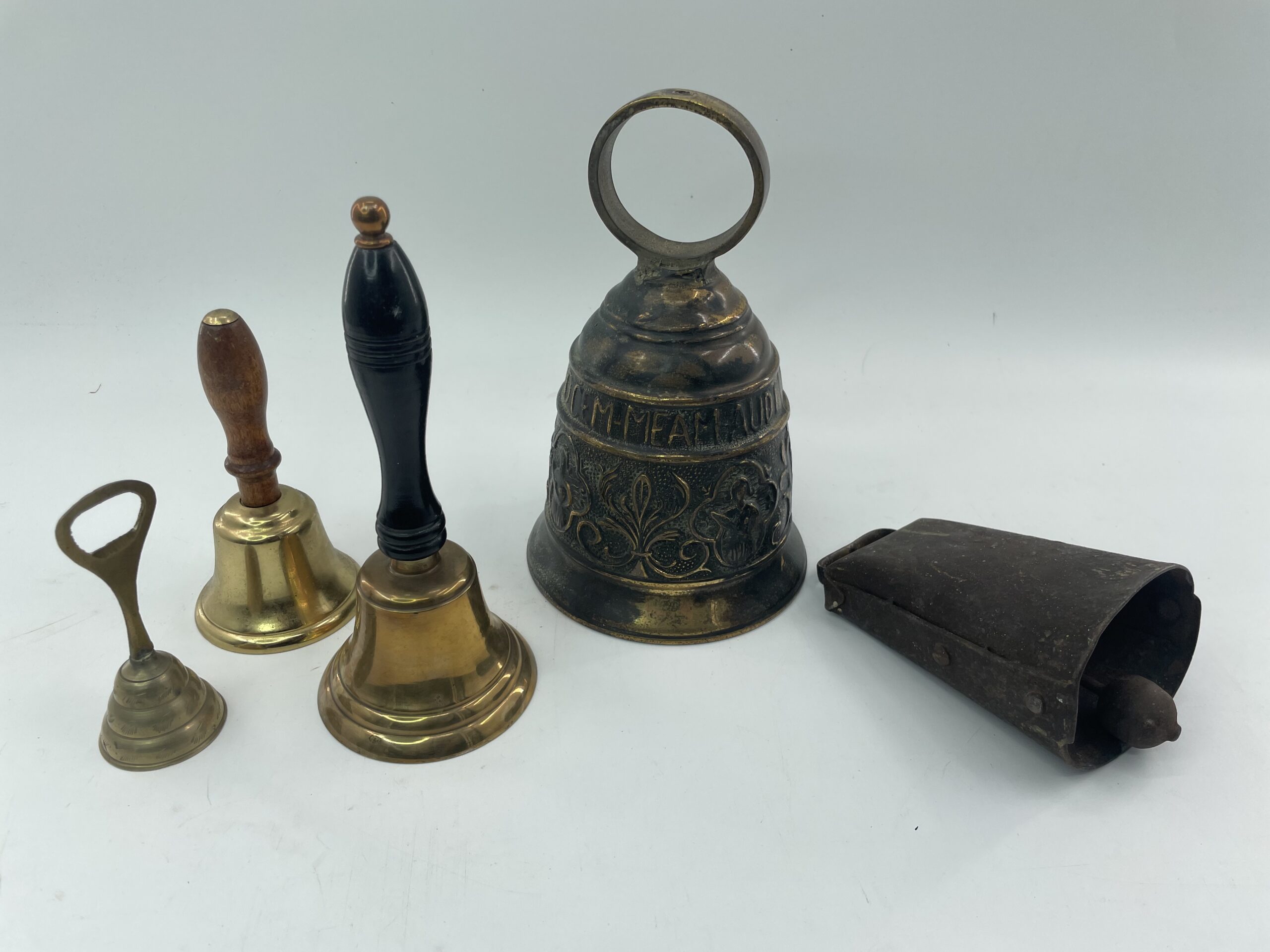 Lot # 84 – Brass bells, antique cowbell