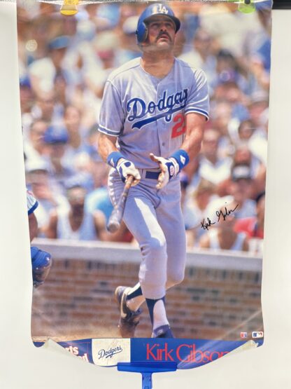 Lot # 77 – Vintage California Dodgers baseball posters. Kirk Gibson & more