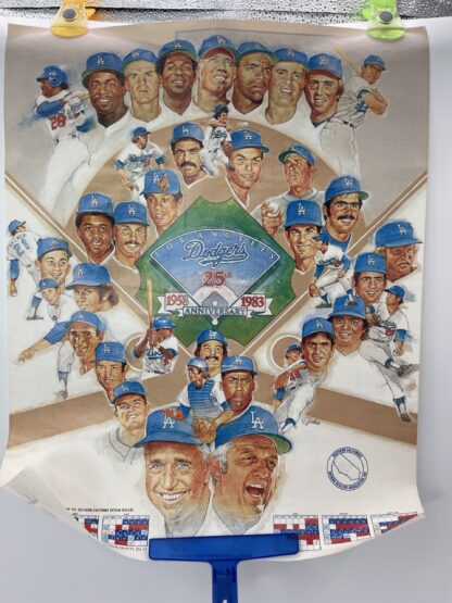 Lot # 77 – Vintage California Dodgers baseball posters. Kirk Gibson & more - Image 4