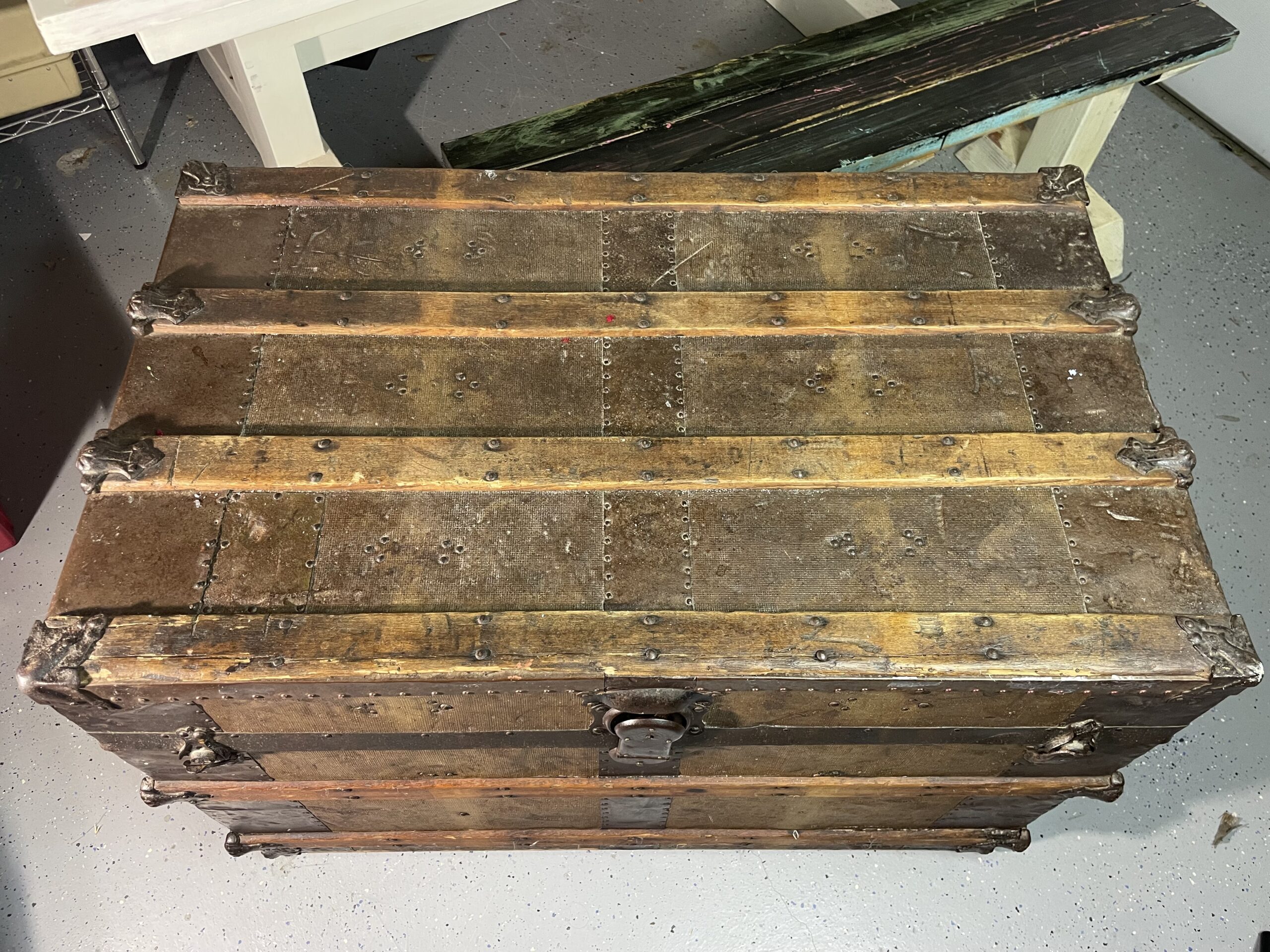 Lot # 78 – Antique Steamer Trunk - Image 2