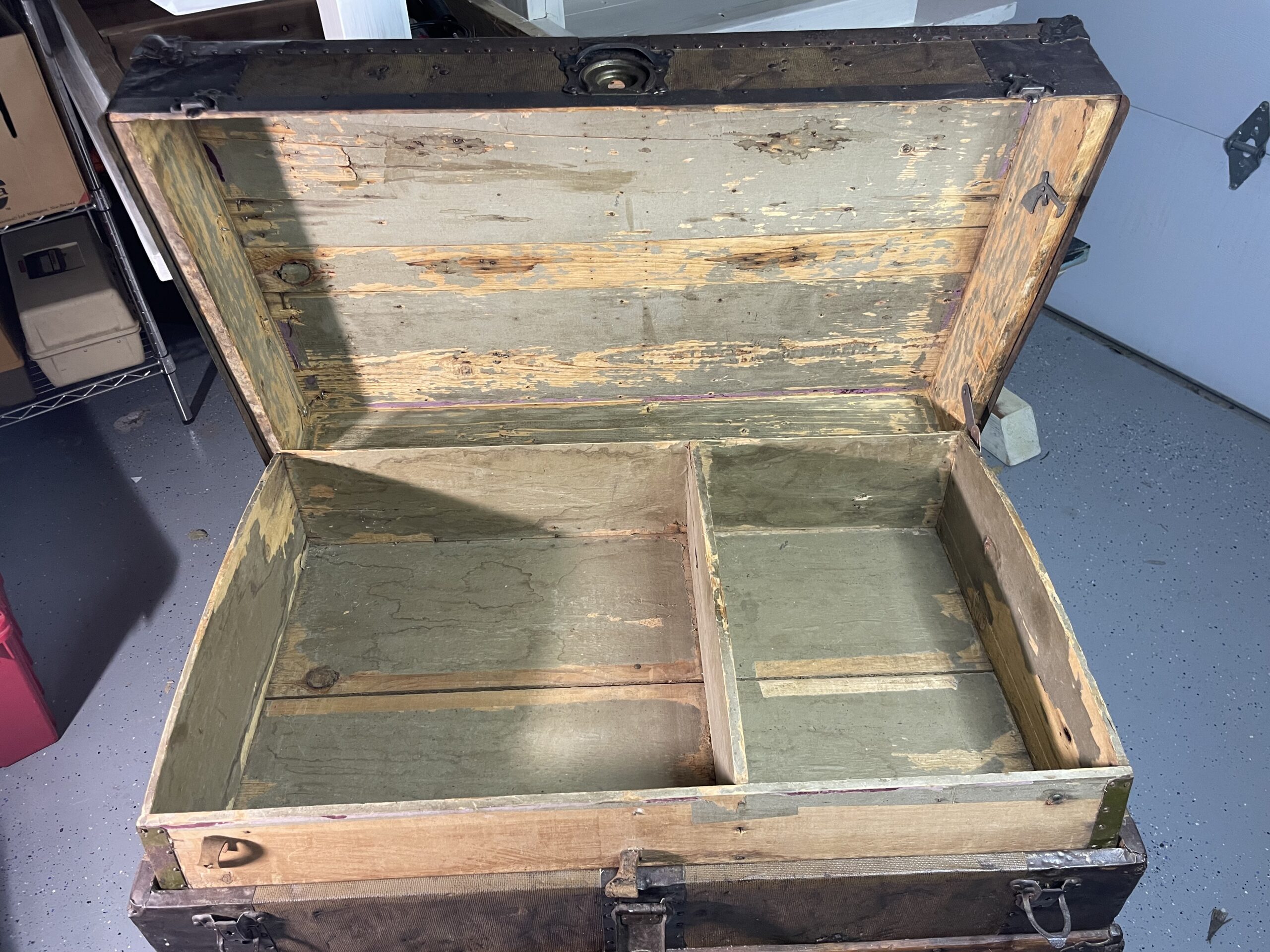 Lot # 78 – Antique Steamer Trunk - Image 3