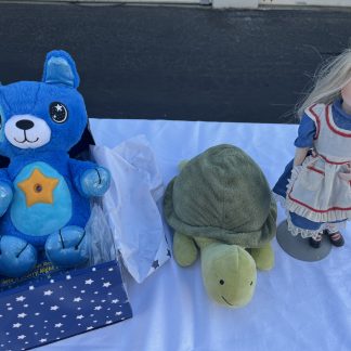 Lot #42 - Stuffed Care Bear / Stuffed Turtle / Franklin Heirloom Doll