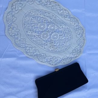Lot #31 - Black Clutch and Doilie