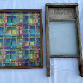 Lot #39 - Washboard and Colorful picture frame