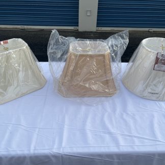 Lot #40 - (3) Cream colored lamp shades / 10.5" tall