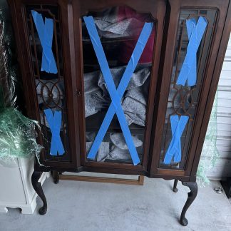 Lot #199 - Vintage Wood Glass Hutch