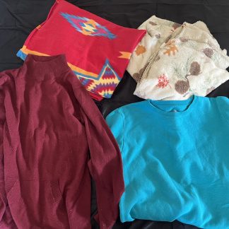 Lot #18 - 2 Blankets and 2 Ladies Sweaters