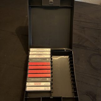 Lot #189 - Cassette Case - holds 24 cassette tapes / 11 Cassette Tapes included (Christmas and Morman)