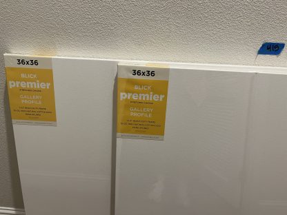Lot #415 – (2) 36 x 36 Blank Canvas / (1) 40 x 40 Blank Canvas / (1) Partial Canvas 36 x 36 / (5) 32 x 40 Painting Boards - Image 6