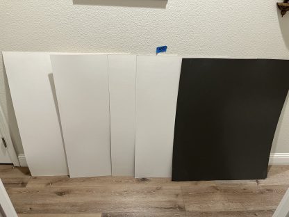 Lot #415 – (2) 36 x 36 Blank Canvas / (1) 40 x 40 Blank Canvas / (1) Partial Canvas 36 x 36 / (5) 32 x 40 Painting Boards - Image 2