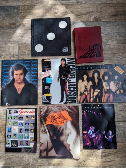 Lot # 16 – Vintage concert Programs & 1969 yearbook. Michael Jackson, Kiss & more