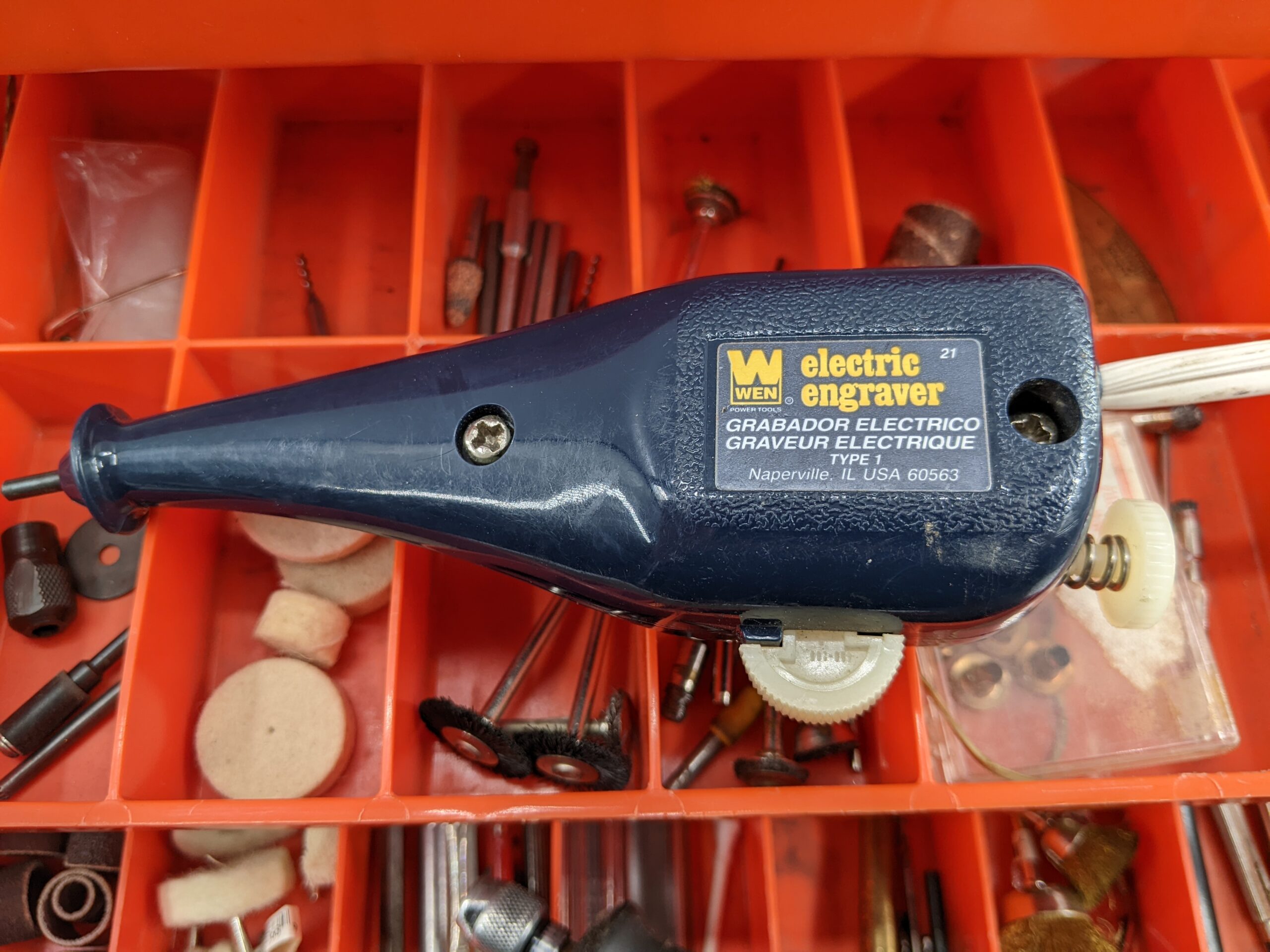 Lot # 15 – Fishing box filled with Dremel & accessories - Image 3