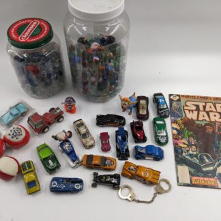 Lot # 24 - Large assortment of Marbles (over 10 lbs.), hot wheels & other toys