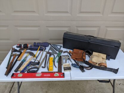 Lot # 21 – 32″ Kennedy Carpenter tool box full of tools