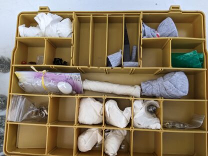 Lot # 23 – Vintage metal File boxes & fishing box. Includes large assortment of hardware, screws, nuts, bolts, hooks, nails & more! - Image 10