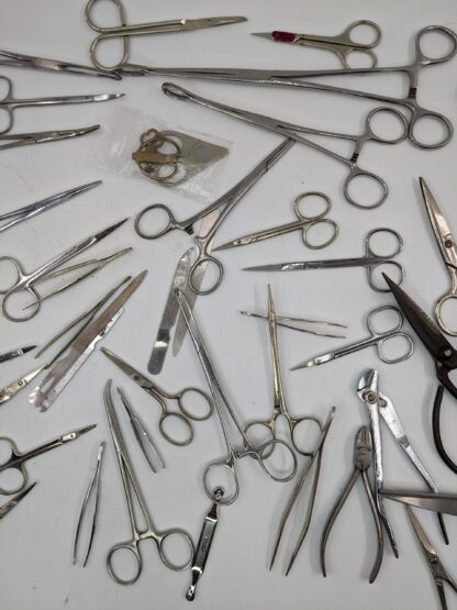 Lot # 46 – Large assortment of surgical instruments. Forceps, scissors, clippers & more - Image 3