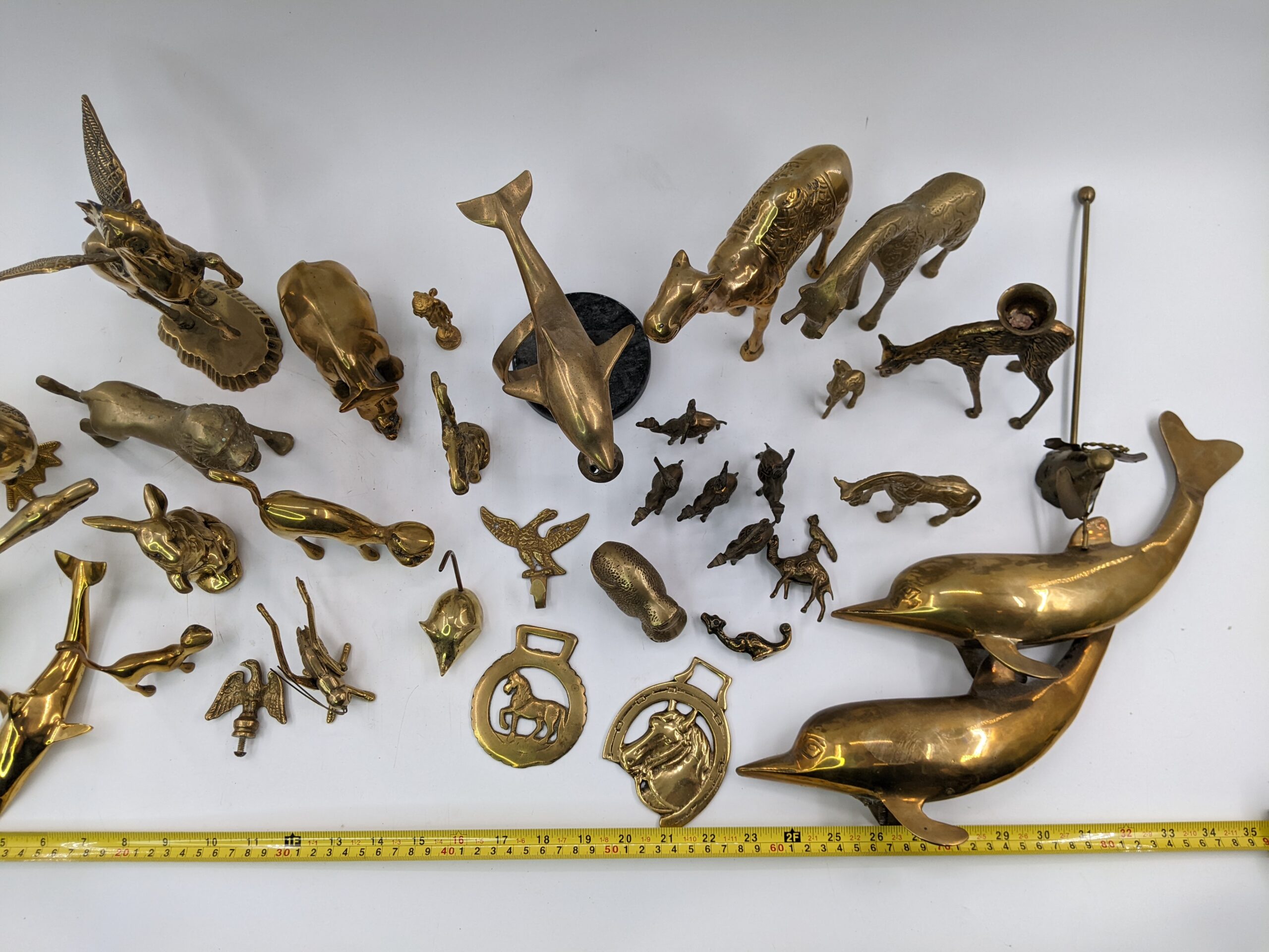 Lot # 44 – Large assortment of heavy brass animal figures - Image 5