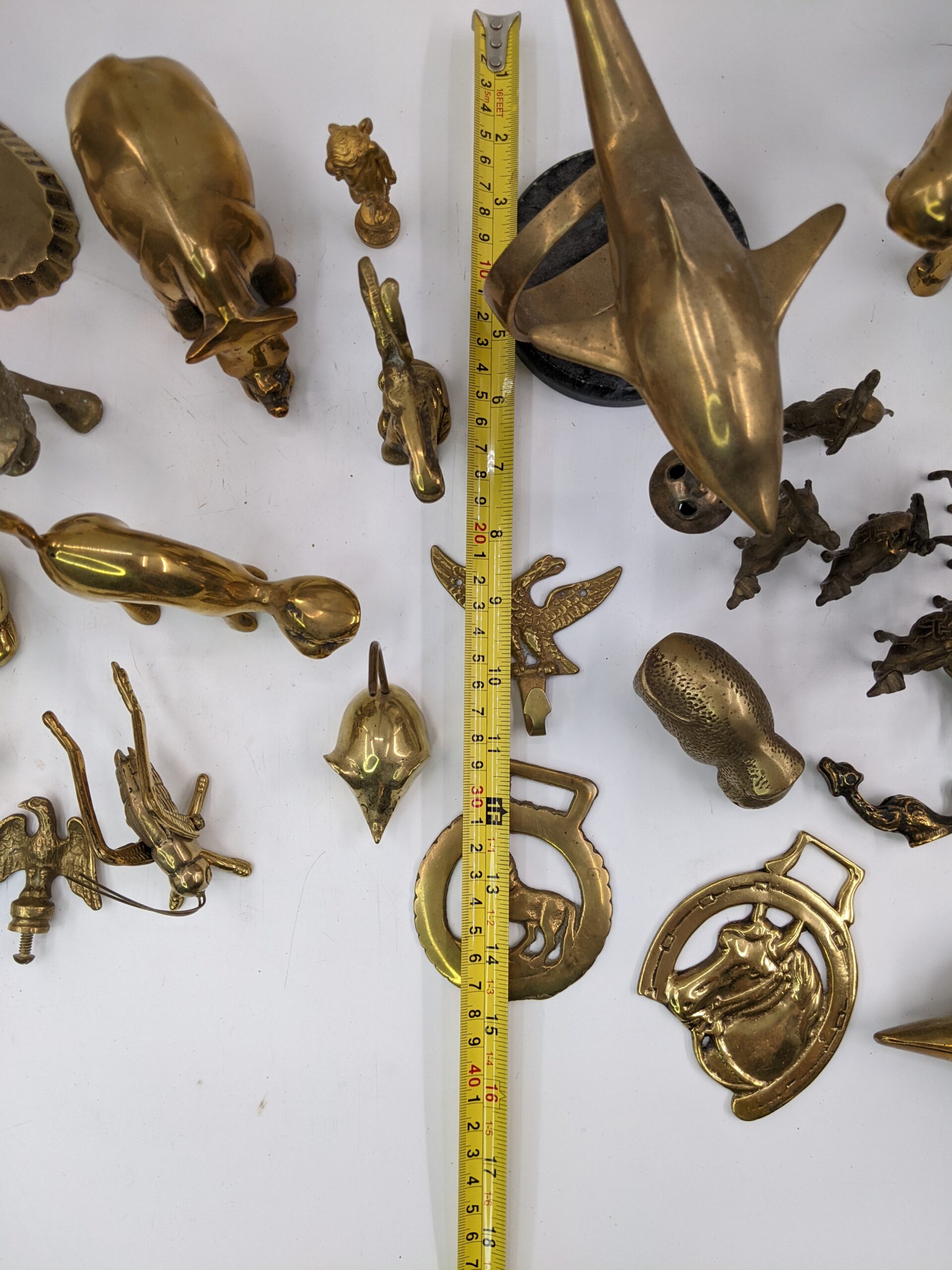 Lot # 44 – Large assortment of heavy brass animal figures - Image 6