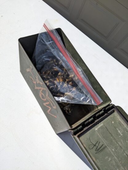 Lot # 58 – Ammunition Box, spent brass shell casings (over 6 lbs.) - Image 3