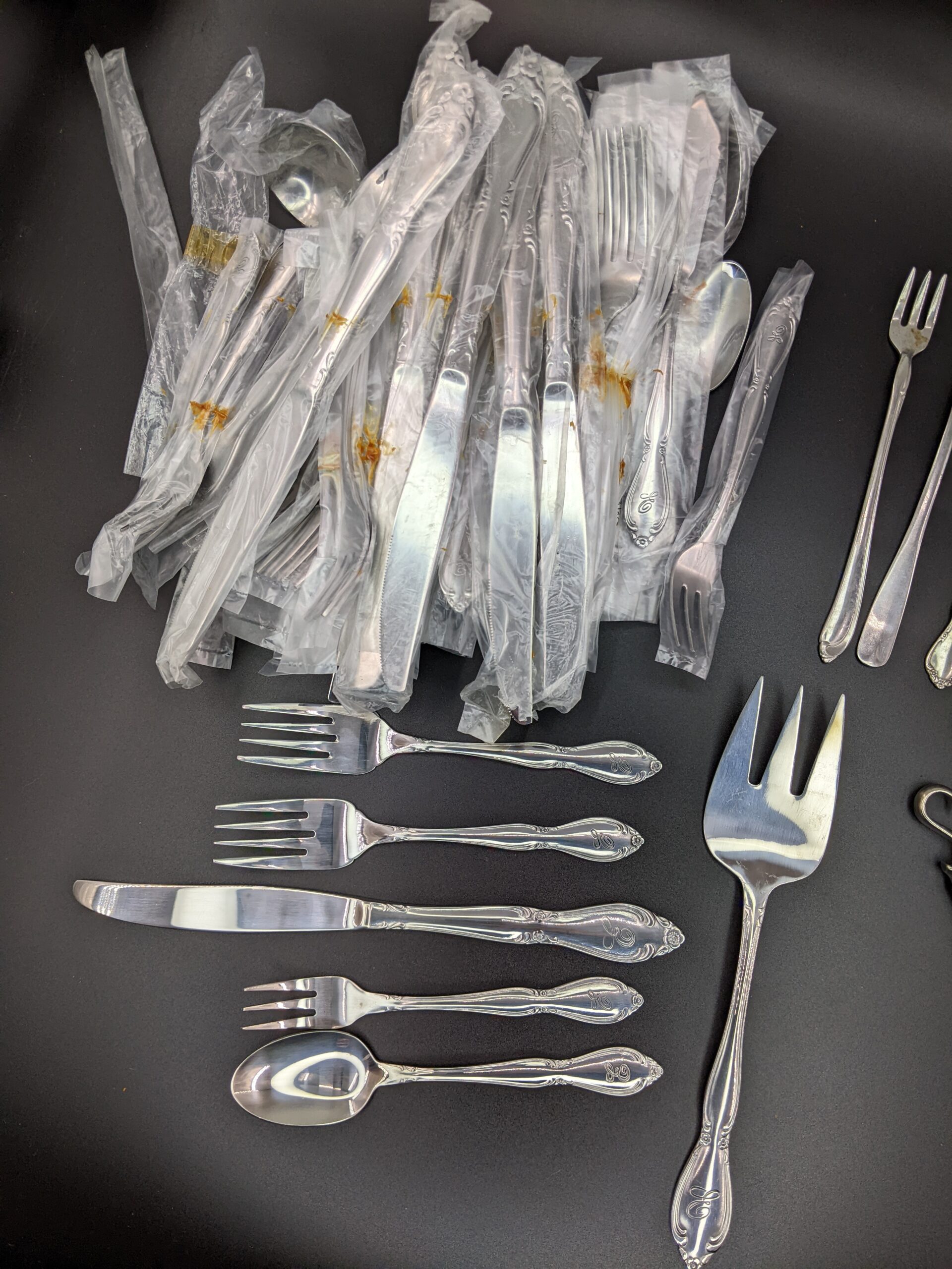 Lot # 56 – New (old stock) silverware, Boy Scout’s Camping Flatware Combo, other assorted vintage silverware. - Image 4