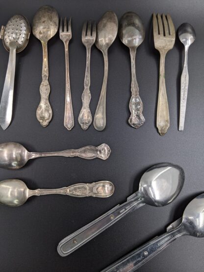 Lot # 56 – New (old stock) silverware, Boy Scout’s Camping Flatware Combo, other assorted vintage silverware. - Image 6