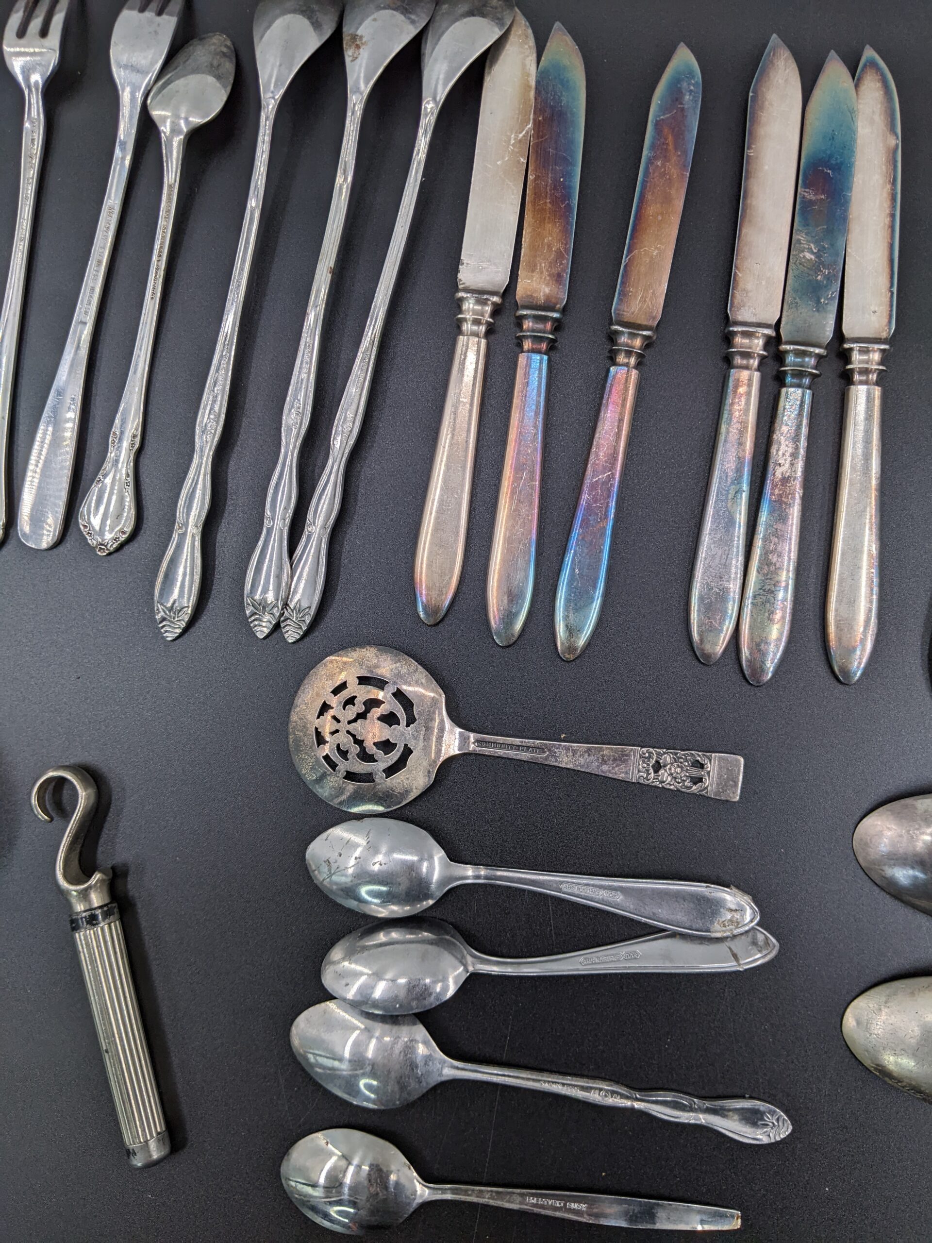Lot # 56 – New (old stock) silverware, Boy Scout’s Camping Flatware Combo, other assorted vintage silverware. - Image 7