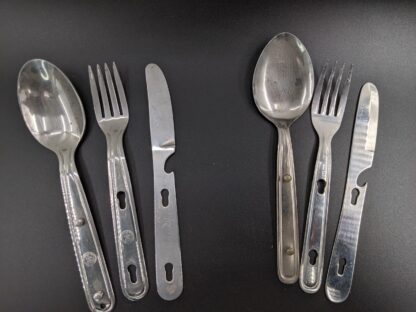 Lot # 56 – New (old stock) silverware, Boy Scout’s Camping Flatware Combo, other assorted vintage silverware. - Image 10