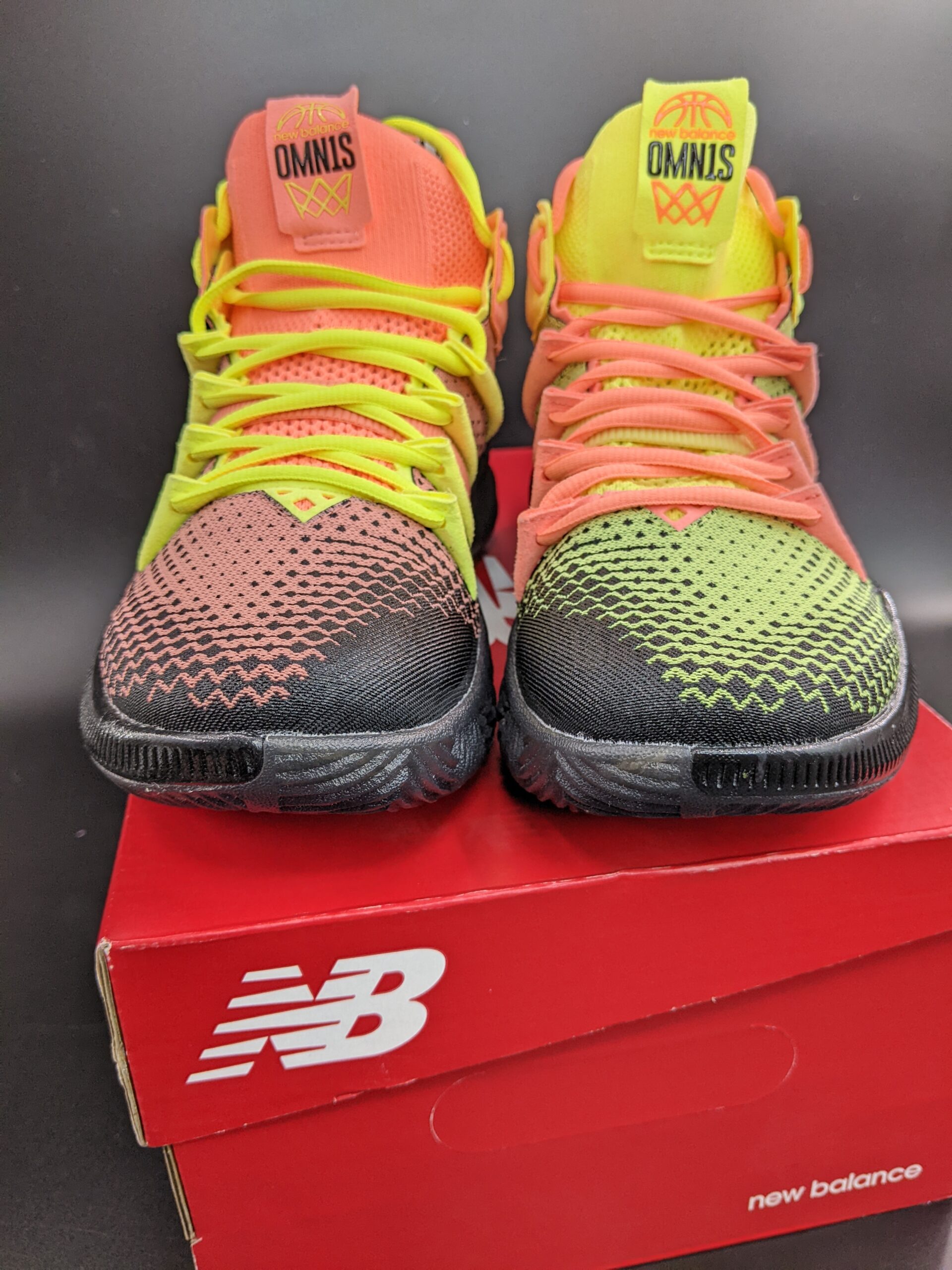 Lot # 4 – New Balance Kawhi Leonard Sunrise Basketball Shoes Size: 5.5 youth/kids NIB - Image 7