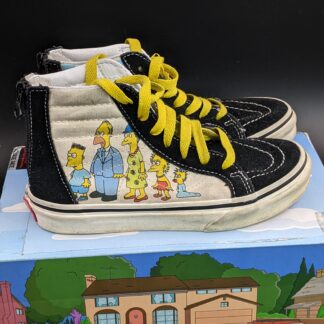 Lot # 15 - Collectable Vans The Simpsons Family Portrait 2020 sk8-Hi Zip Size: 1.5 Youth Used with Box