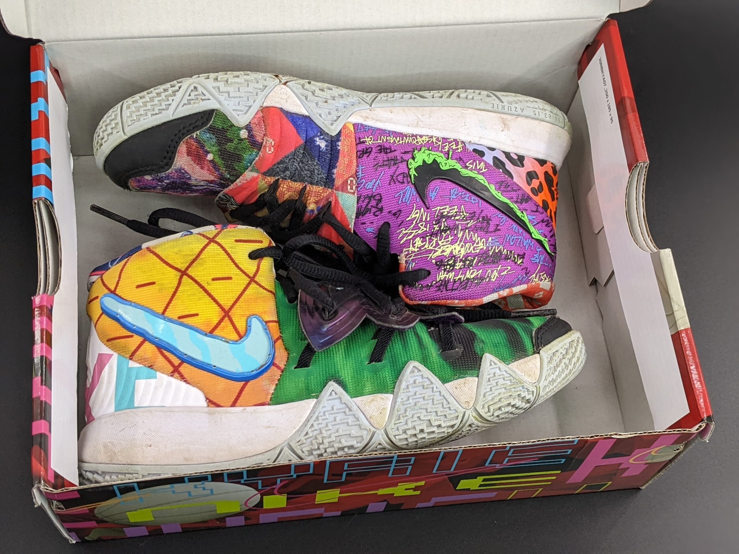 Lot # 16 – Collectable Nike Kybird S2 “Best of What the” Multi Color youth Size: 1y used w/ box - Image 2