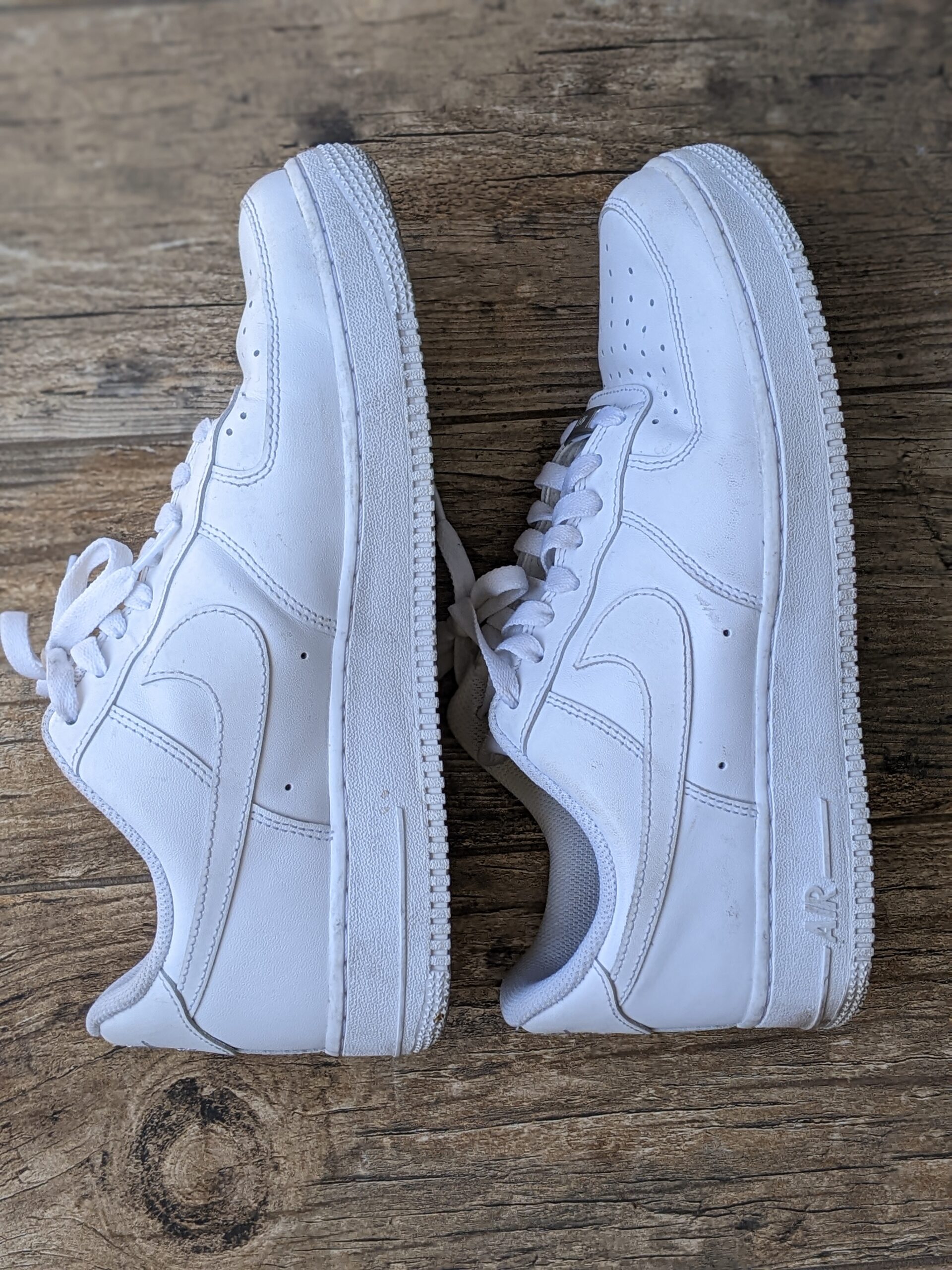 Lot # 27 – Nike Air Force 1 Triple White Womens Size- 10 (Used) - Image 3