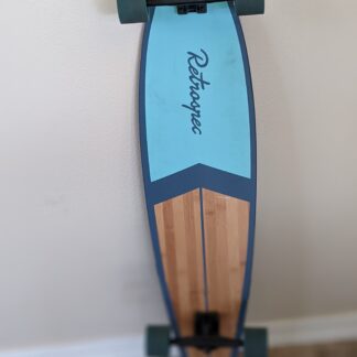 Lot # 49 - Retrospec Emporium Zed Bamboo Longboard skateboard cruiser, aqua