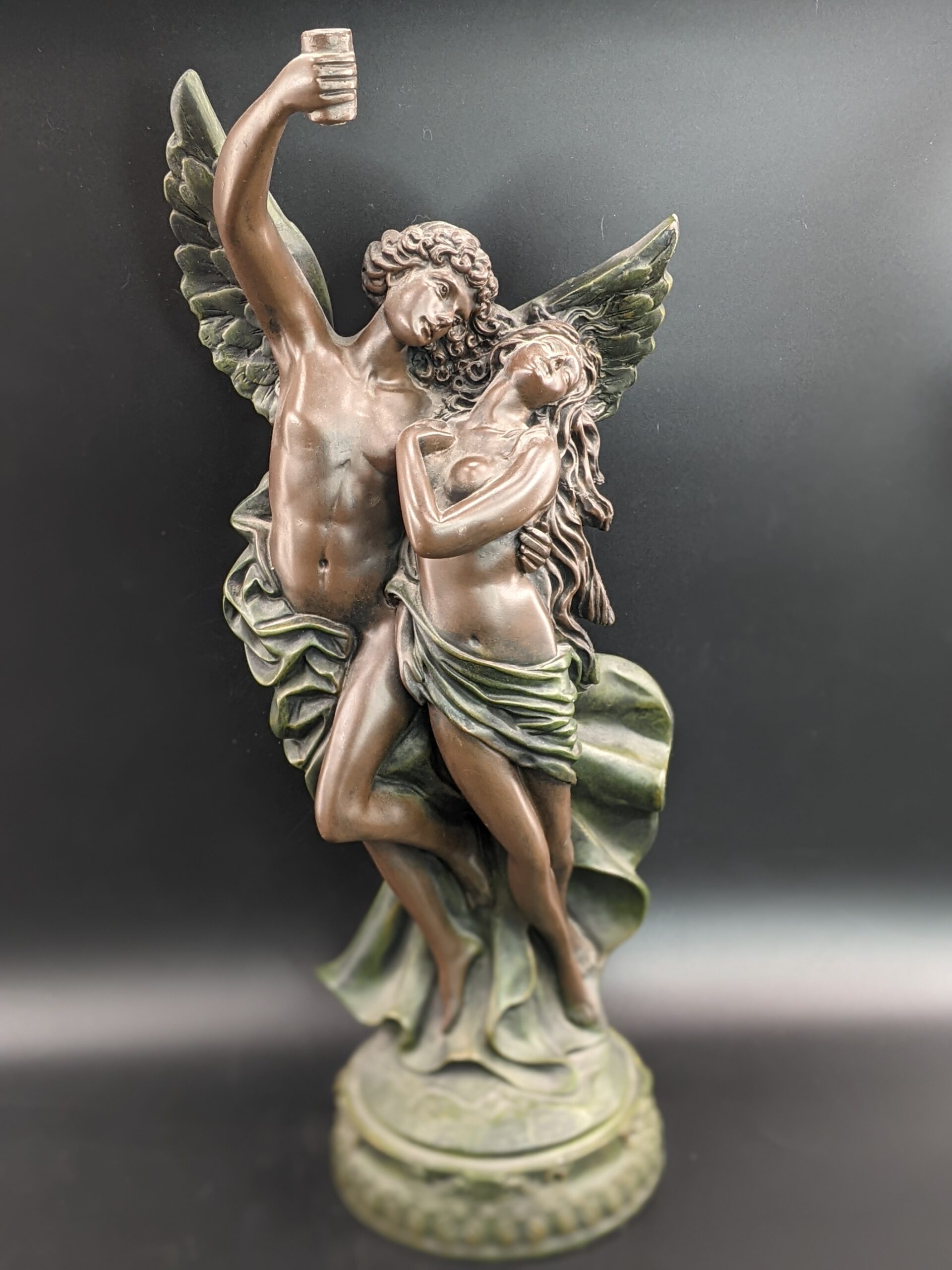Lot # 57 – Statue of Women in the Arms of an Angel 23.5″