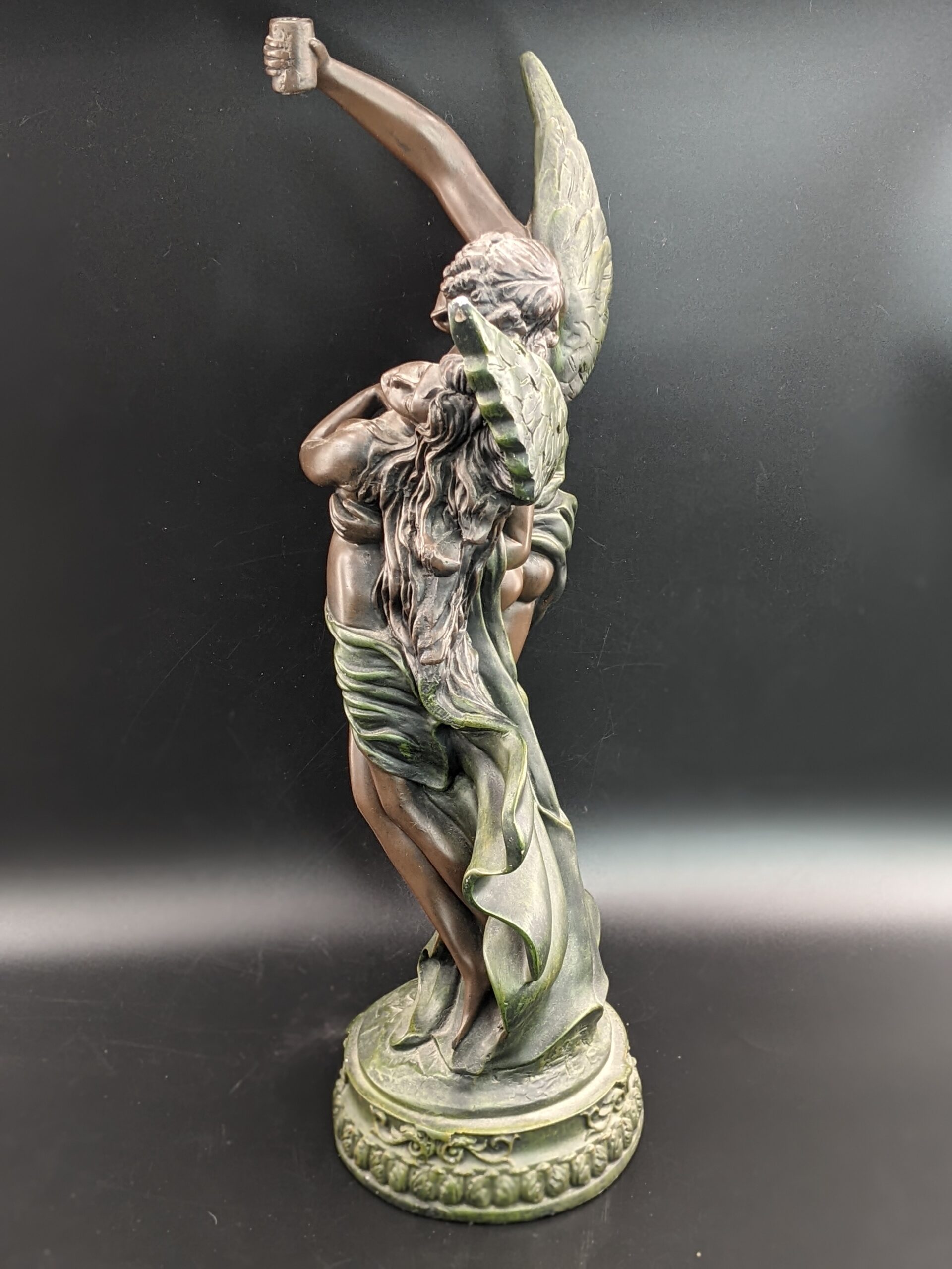 Lot # 57 – Statue of Women in the Arms of an Angel 23.5″ - Image 4
