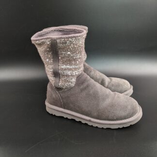 Lot # 46 - Ugg Boots Grey Sequence Womens Size 6 (Used)