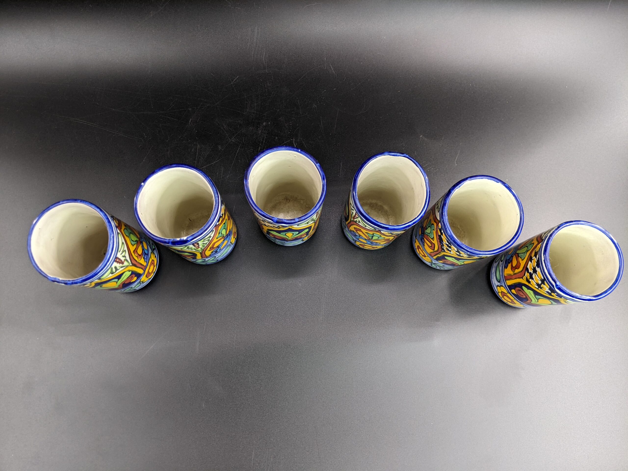 Lot # 67 – Lot of 6 Authentic Mexican pottery cups - Image 2