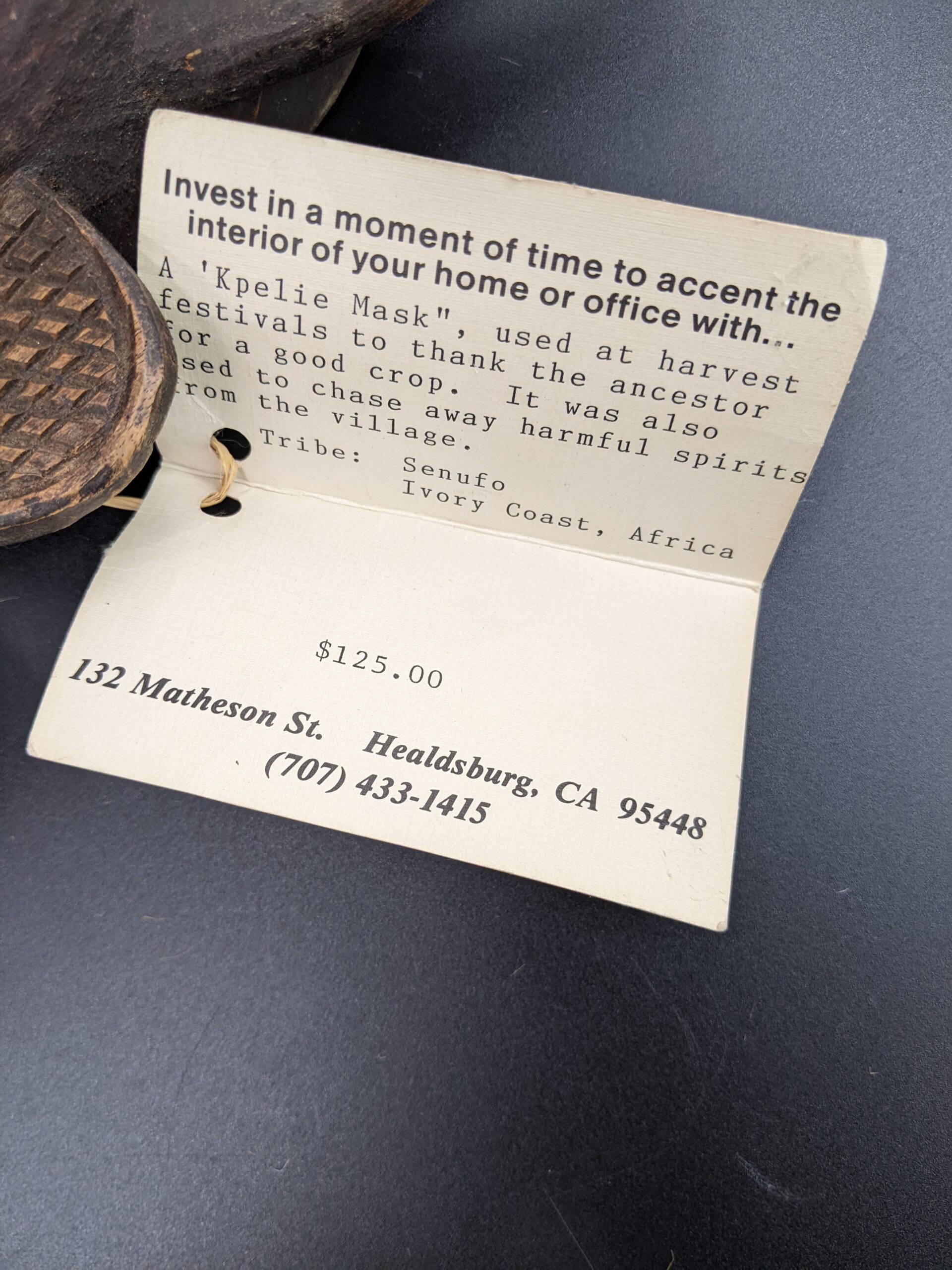 Lot # 75 – African Kpelie wooden carved Mask - Image 8