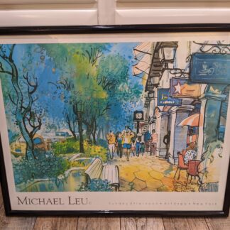Lot # 83 - Framed Art - Michael Leu (Santa Barbara Sunday Afternoon) Size: 25.5" Tall x 31" Wide