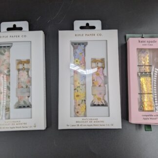 Lot # 87 - Apple Watch Bands - Rifle Paper & Kate Spade (Lot of 3)