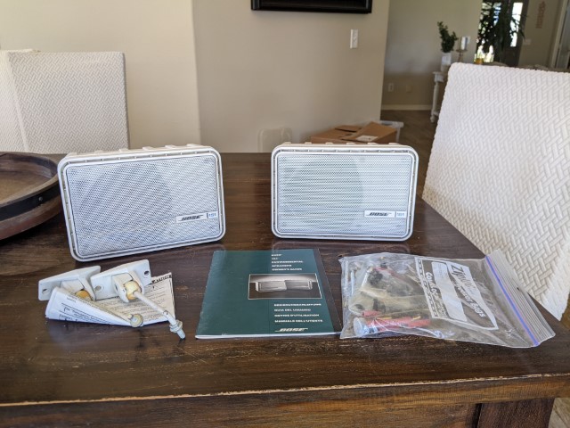 Lot # 89 – Bose 151 Environmental Speakers w/ mounting brackets