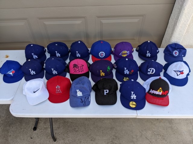 Lot # 93 – Huge lot of hats! Mostly youth sizes. Nike, Dodgers, Lakers and more