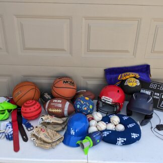Lot # 95 - Sports Lot - Lakers, Dodgers, Scoreboard, balls and more!