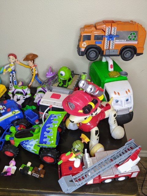 Lot # 98 – Huge toy lot! Tonka trucks, Toy Story, Paw Patrol, John Deere and much more! - Image 3