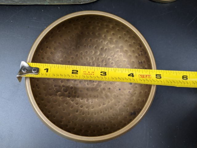 Lot # 114 – Misc Lot – Planter, Pot, Brass items, Egyptian Brass plate, Guadalajara brass and emamel Aztec plate, and more! - Image 21