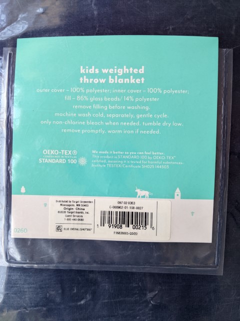 Lot # 128 – Kids 6lb Weighted blanket & / Jungalow Woven Chaise Lounge Pillow New! - Image 4