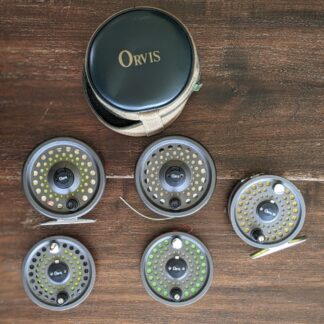Lot # 136 - Orvis Fly Fishing Reels Battenkill 5/6, Mastery Series WF-6-F, Supreme 2 WF-6-F, Orvis Clearwater 5/6, and more.
