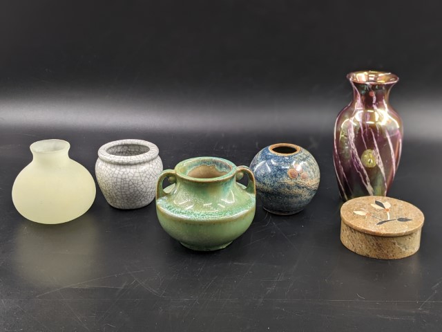 Lot # 143 – Vase Lot – FULPER pottery and more (6 pieces)