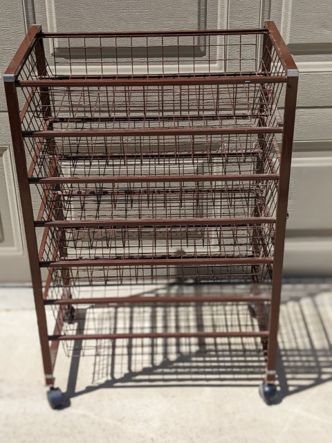 Lot # 149 – Rolling metal basket shelves. - Image 2
