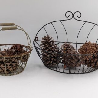 Lot # 154 - basket and pinecone lot